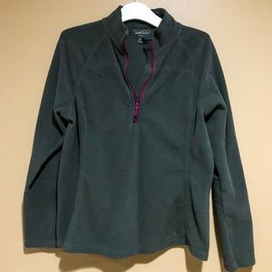 Eddie Bauer | 1/4 Zip Gray Pullover Fleece